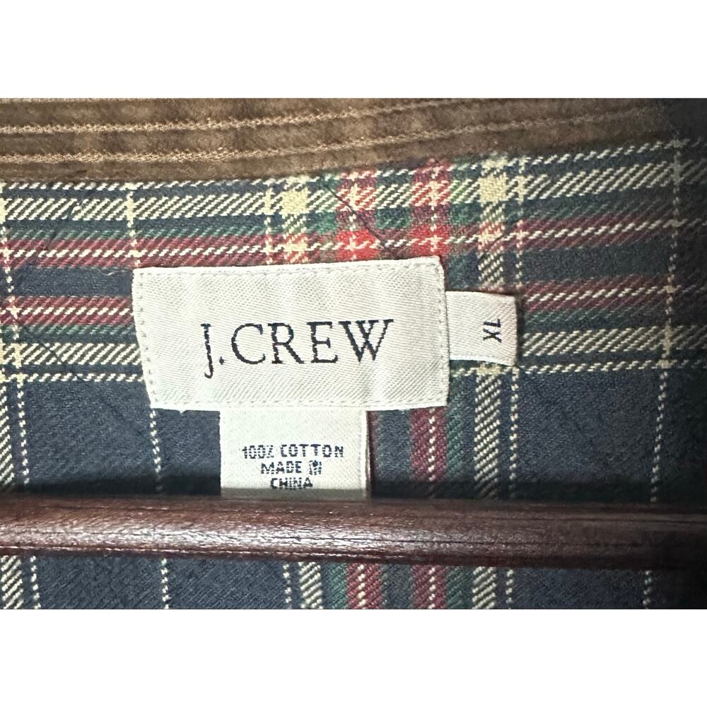 Vintage J.Crew Flannel Lined Corduroy Jacket Size Extra Large Brown - Picture 2 of 7